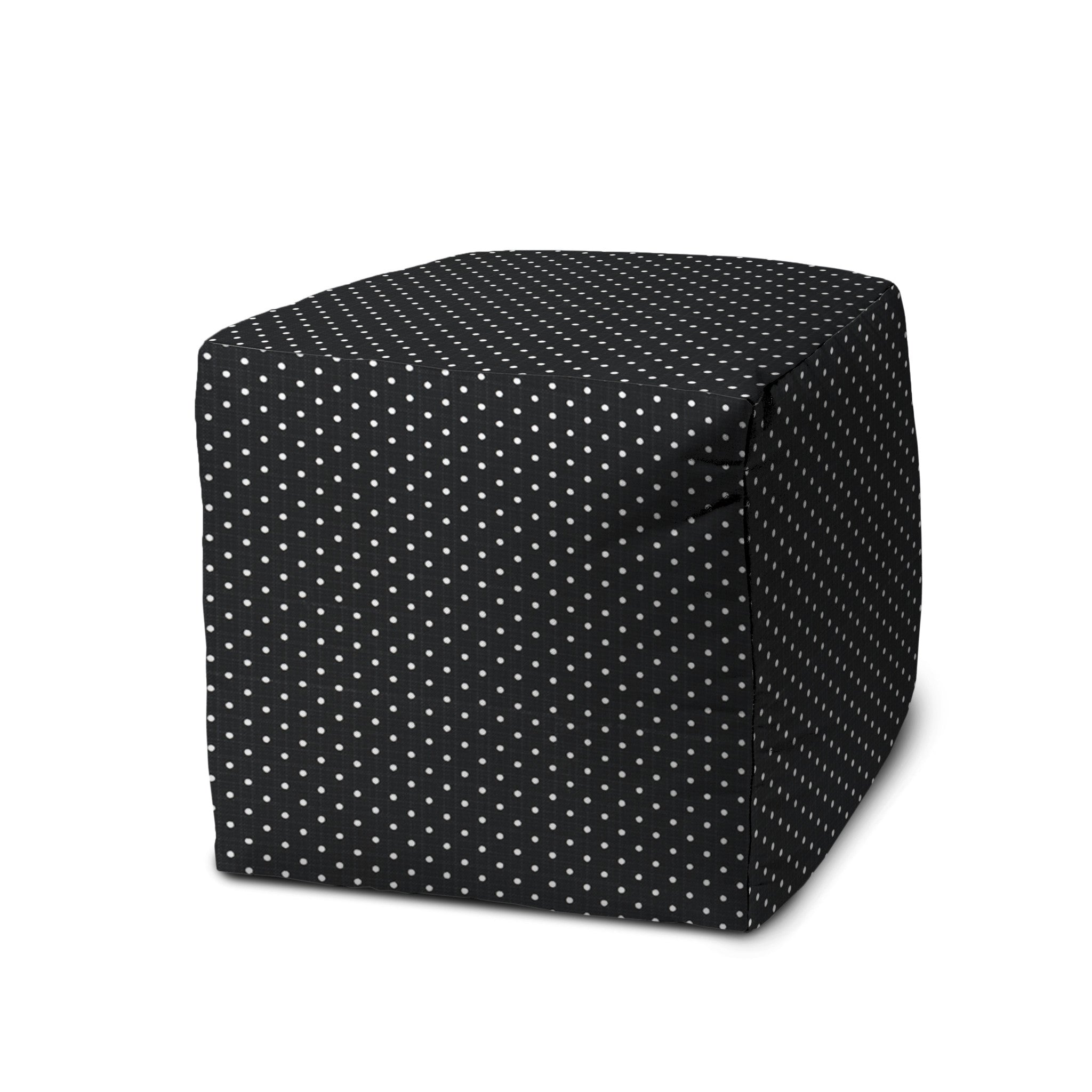 Stylish and Comfortable Turquoise Indoor-Outdoor Polka Dot Pouf Ottoman for Home Decor and Patio Relaxation
