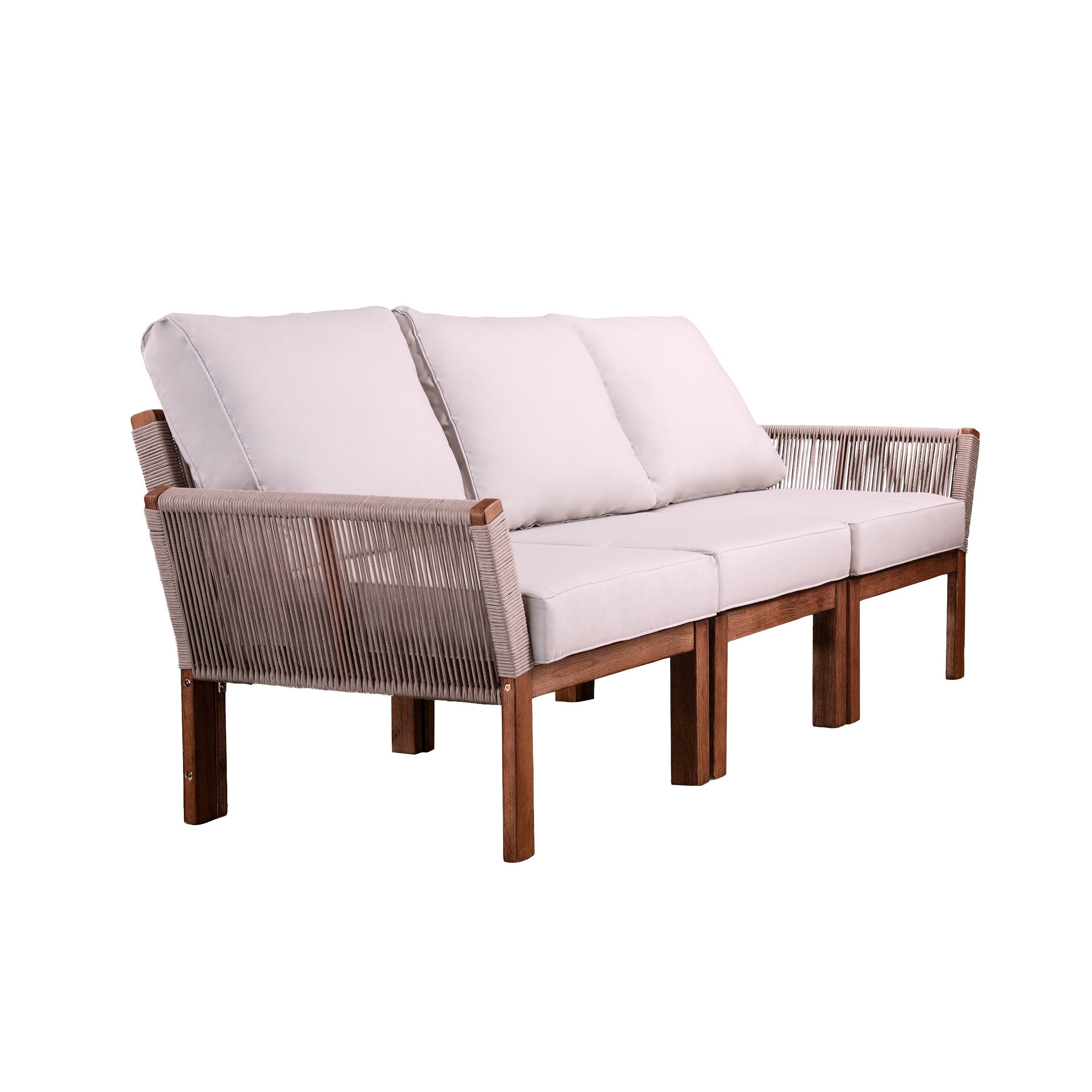 Brendina 3 - Seater Weather - Resistant Outdoor Sofa with Plush Removable Cushions