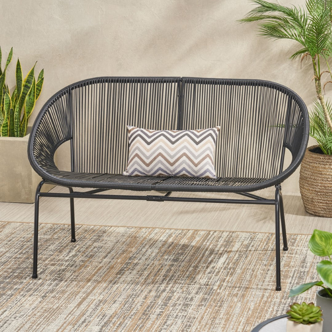Christopher Knight Home® Contemporary Basket Loveseat with Hammock Weave - Durable Outdoor Seating