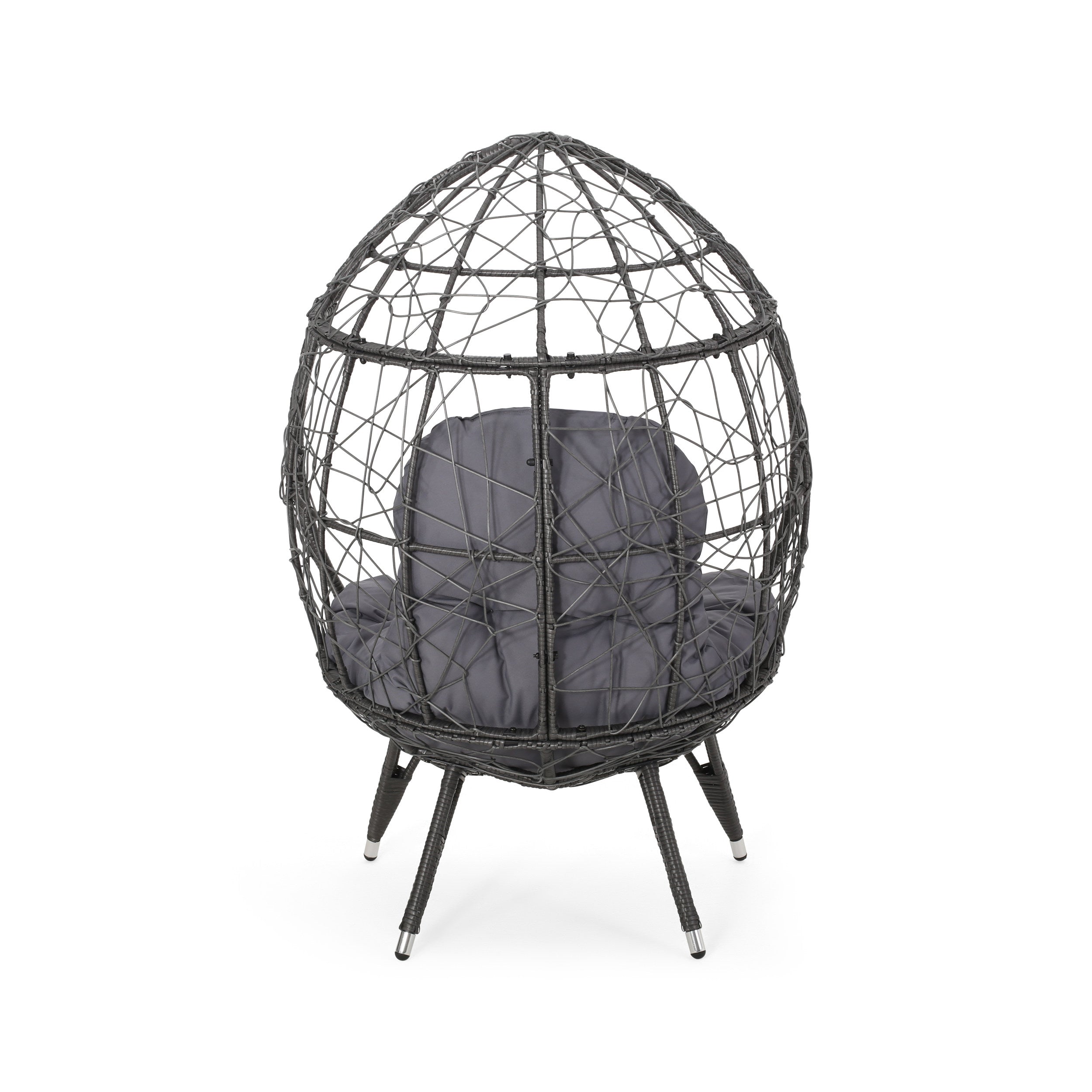Christopher Knight Home® Stylish Gianni Teardrop-shaped Outdoor Wicker Chair with Comfortable Cushion - A Perfect Seating Option for Outdoor Spaces