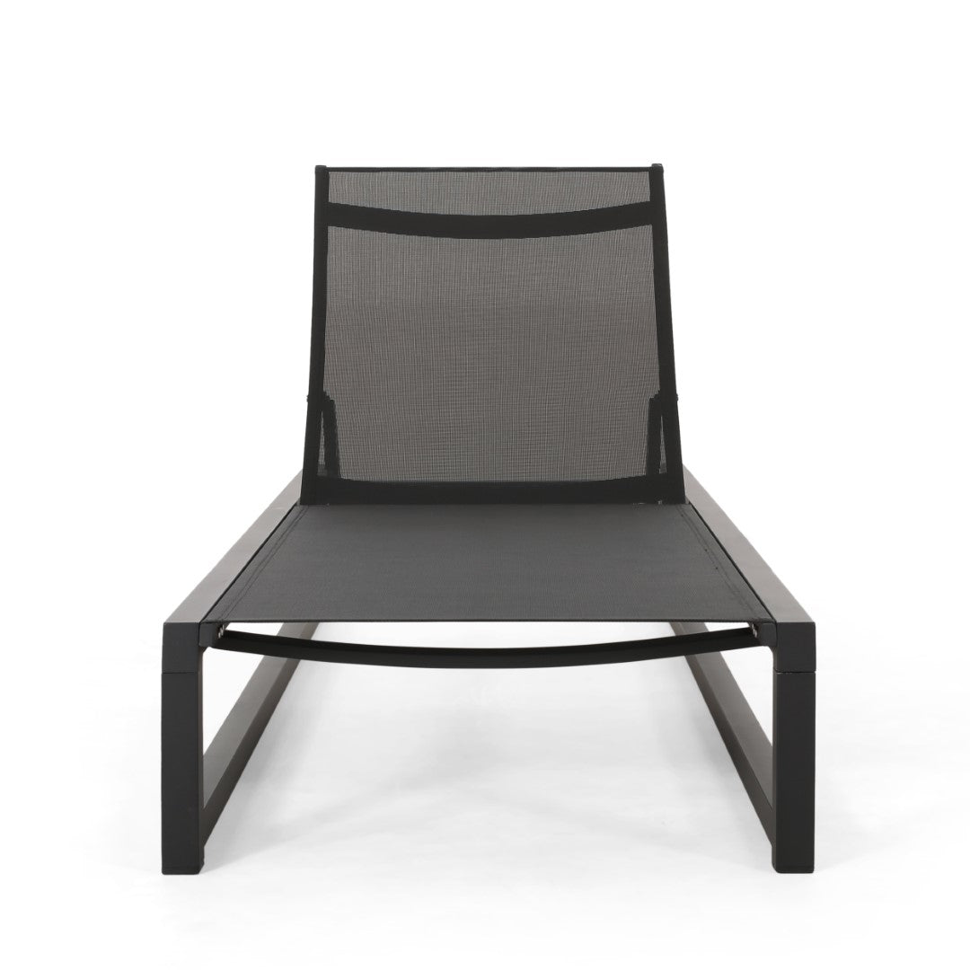 Christopher Knight Home® Premium Adjustable Aluminum Outdoor Chaise Lounge with Mesh Seat - Resort - Style Comfort