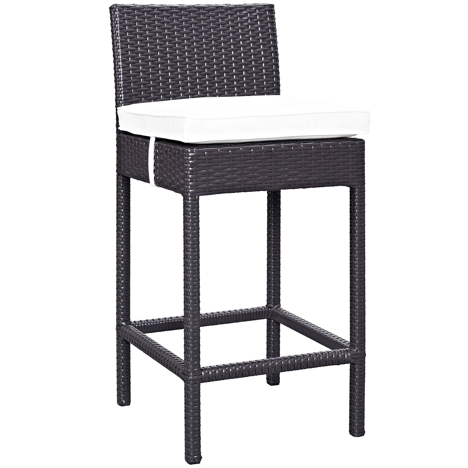 Convene 5-Piece Stylish Synthetic Rattan Weave Outdoor Patio Pub Set for Various Entertaining Occasions