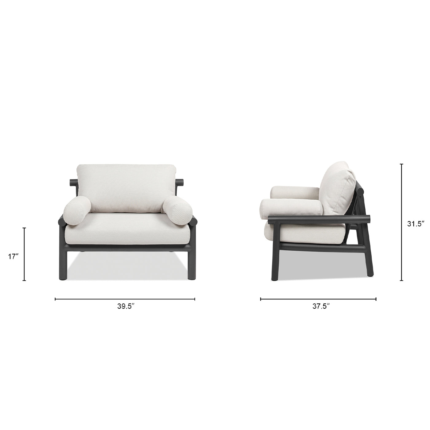 Stylish Wheat Beige Zara 39.5 Patio Armchair for Comfortable Outdoor Relaxation