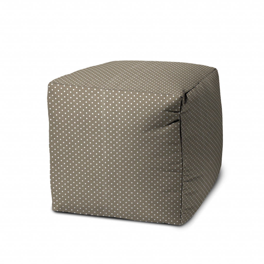 Stylish and Comfortable Turquoise Indoor-Outdoor Polka Dot Pouf Ottoman for Home Decor and Patio Relaxation