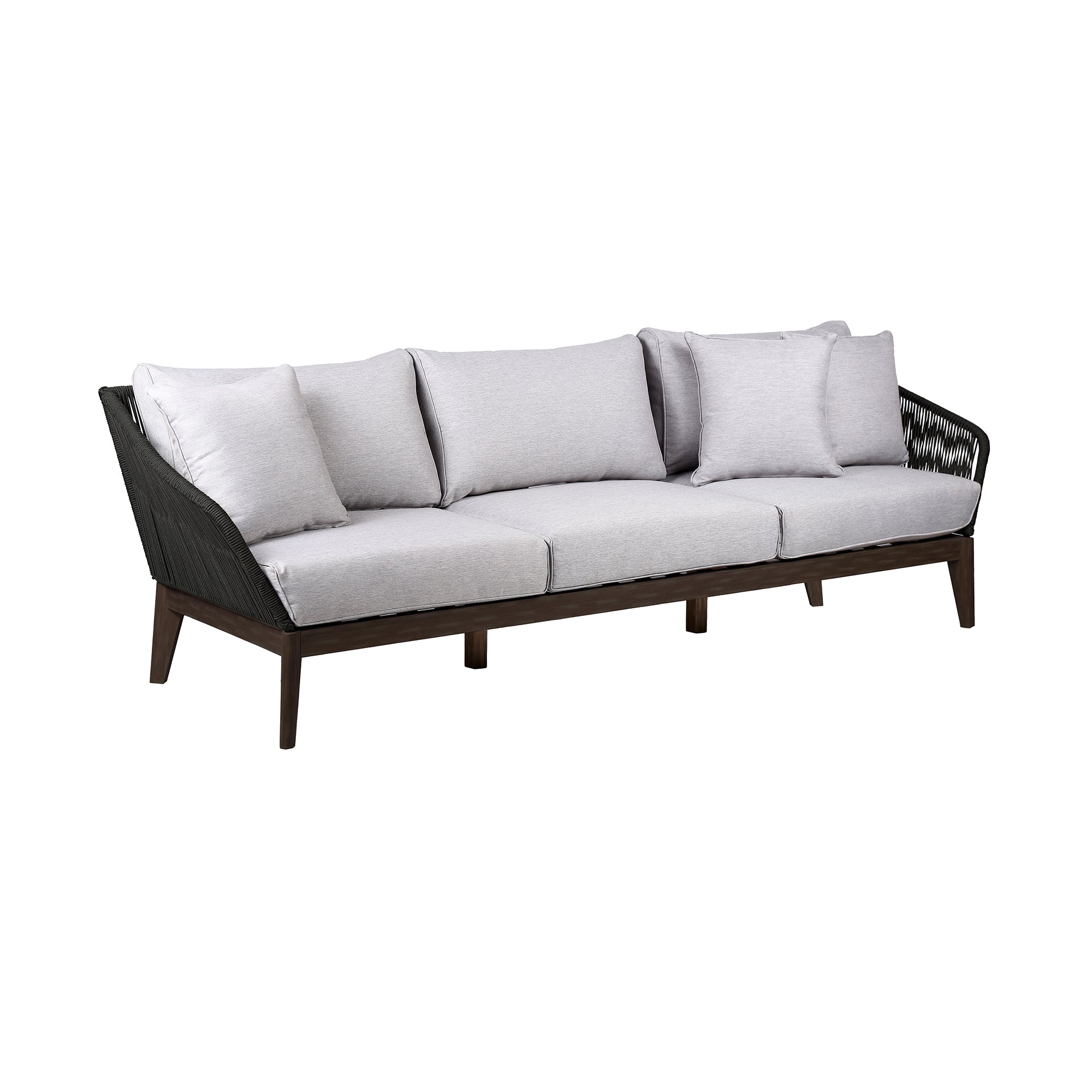 Athos Eucalyptus Rope Outdoor Sofa - Stylish, Durable Seating for Your Patio with Removable Cushions