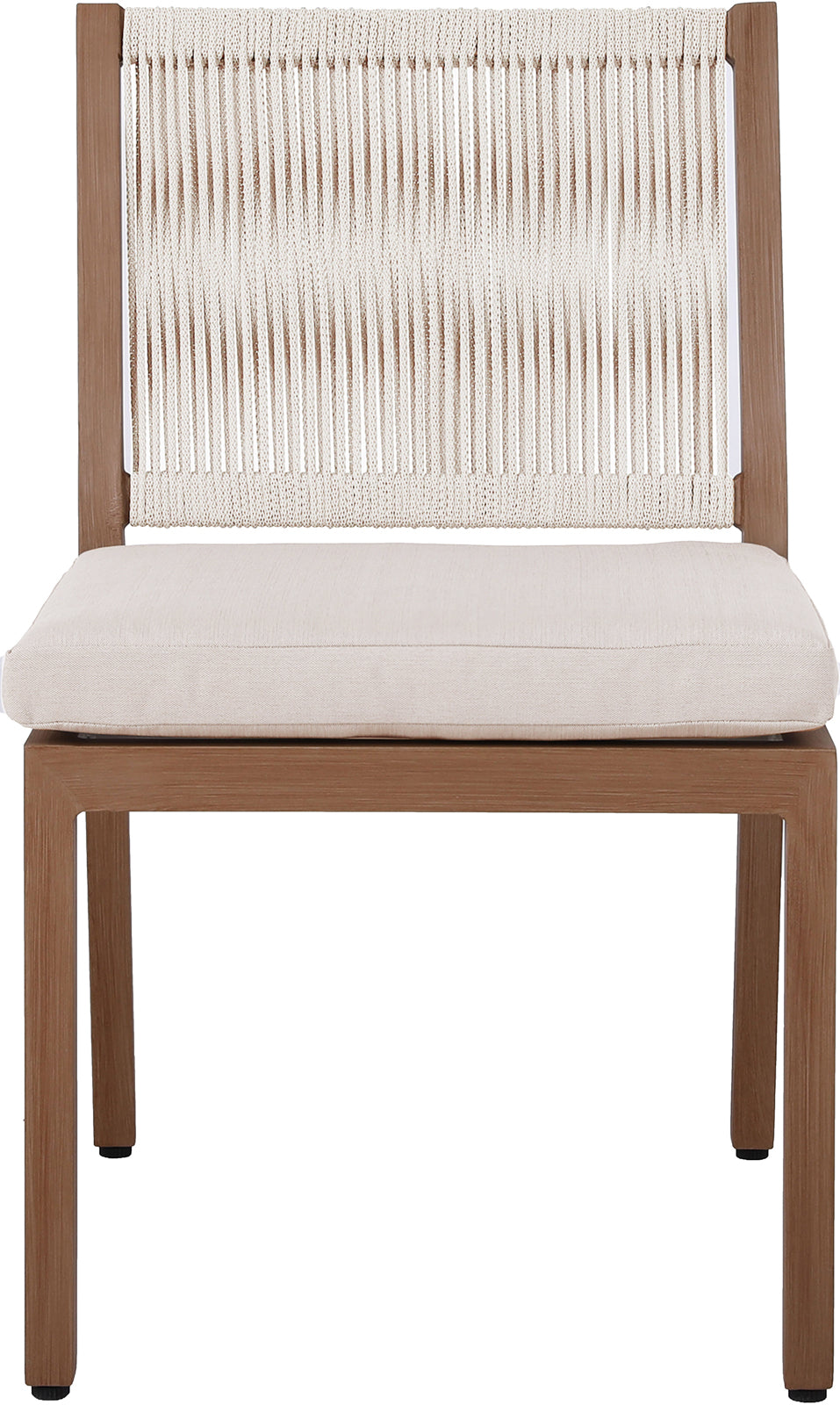 Elegant Maui Outdoor Patio Dining Side Chair Set with Quick - Dry Cushions and Aluminum Frame