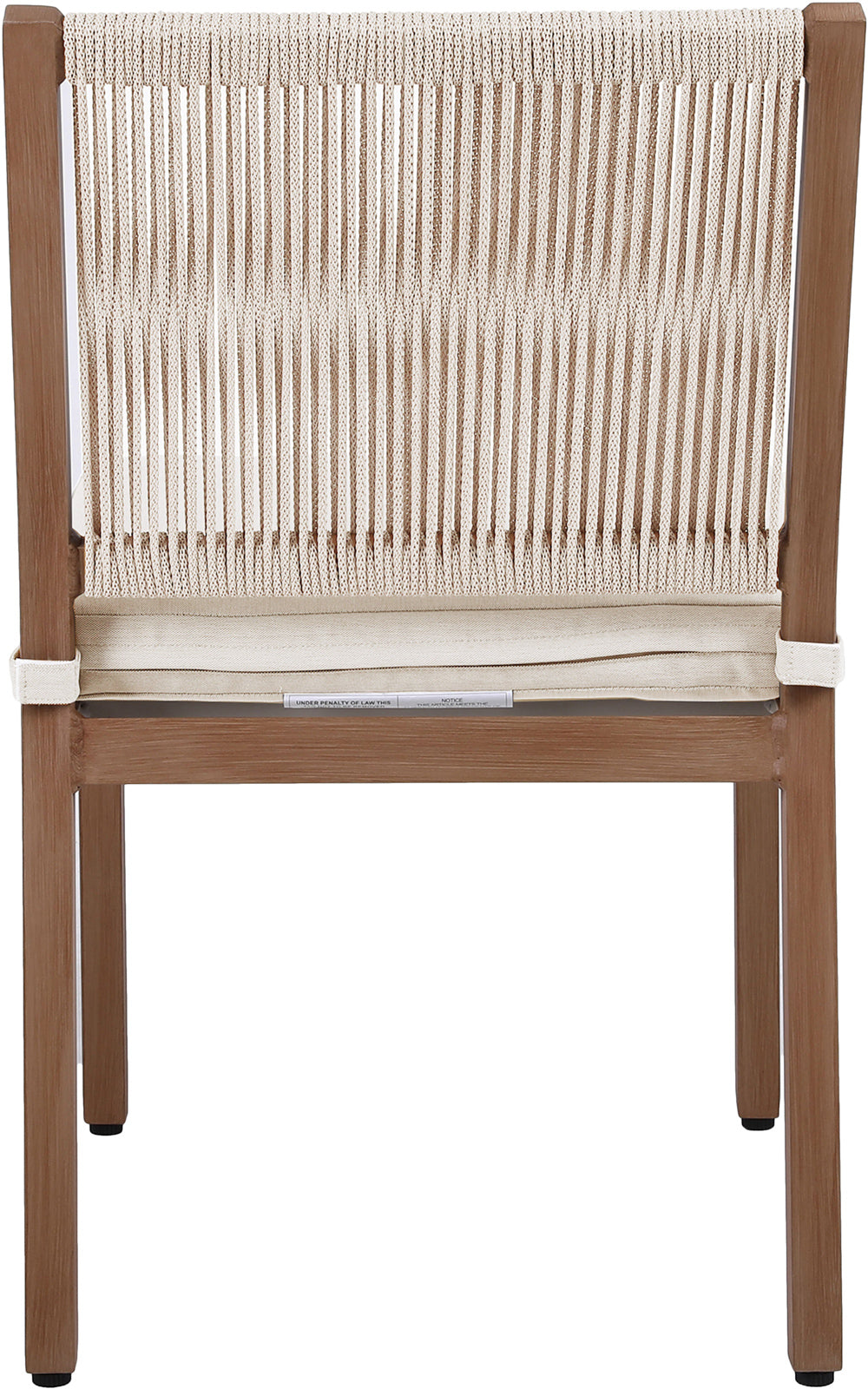 Elegant Maui Outdoor Patio Dining Side Chair Set with Quick - Dry Cushions and Aluminum Frame