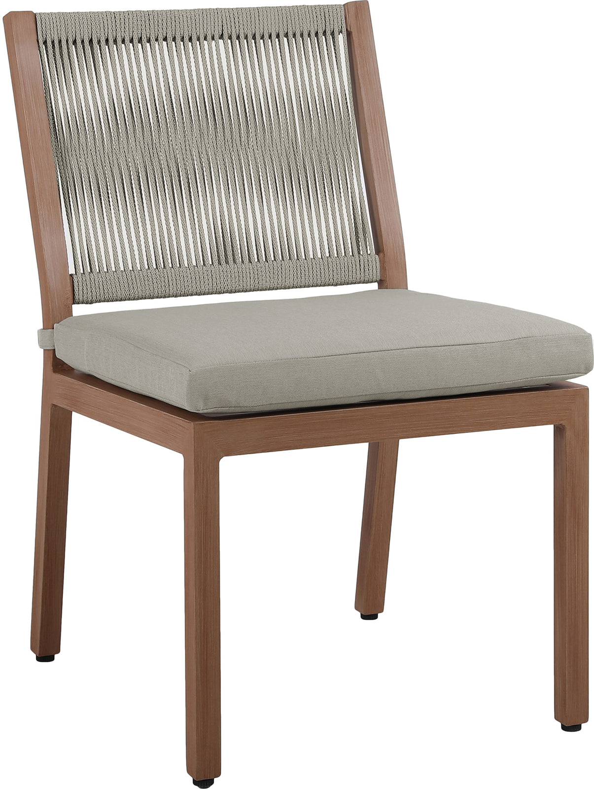 Elegant Maui Outdoor Patio Dining Side Chair Set with Quick - Dry Cushions and Aluminum Frame