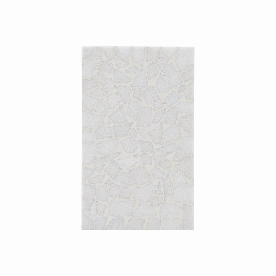 Exquisite Sausalito Outdoor End Table - Featuring a Stunning Terrazzo Top and a Flint Gray Stainless Steel Base for Patio Elegance