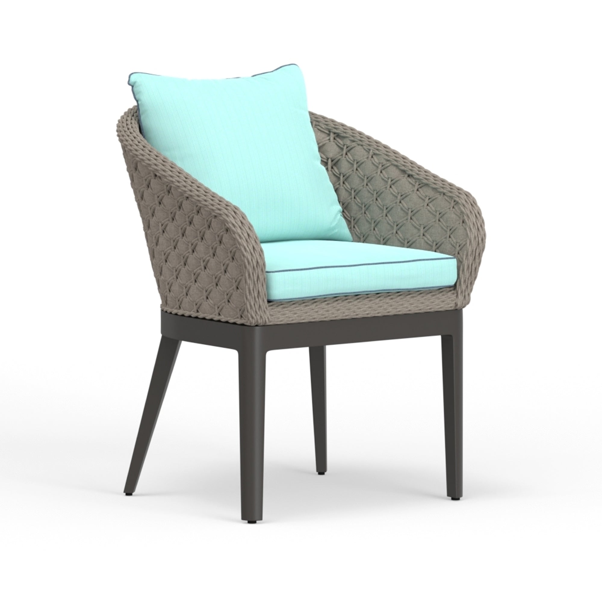 Marbella Dining Chair - Handwoven Rope Design with Curved Back, Weather-Resistant & Stylish Comfort