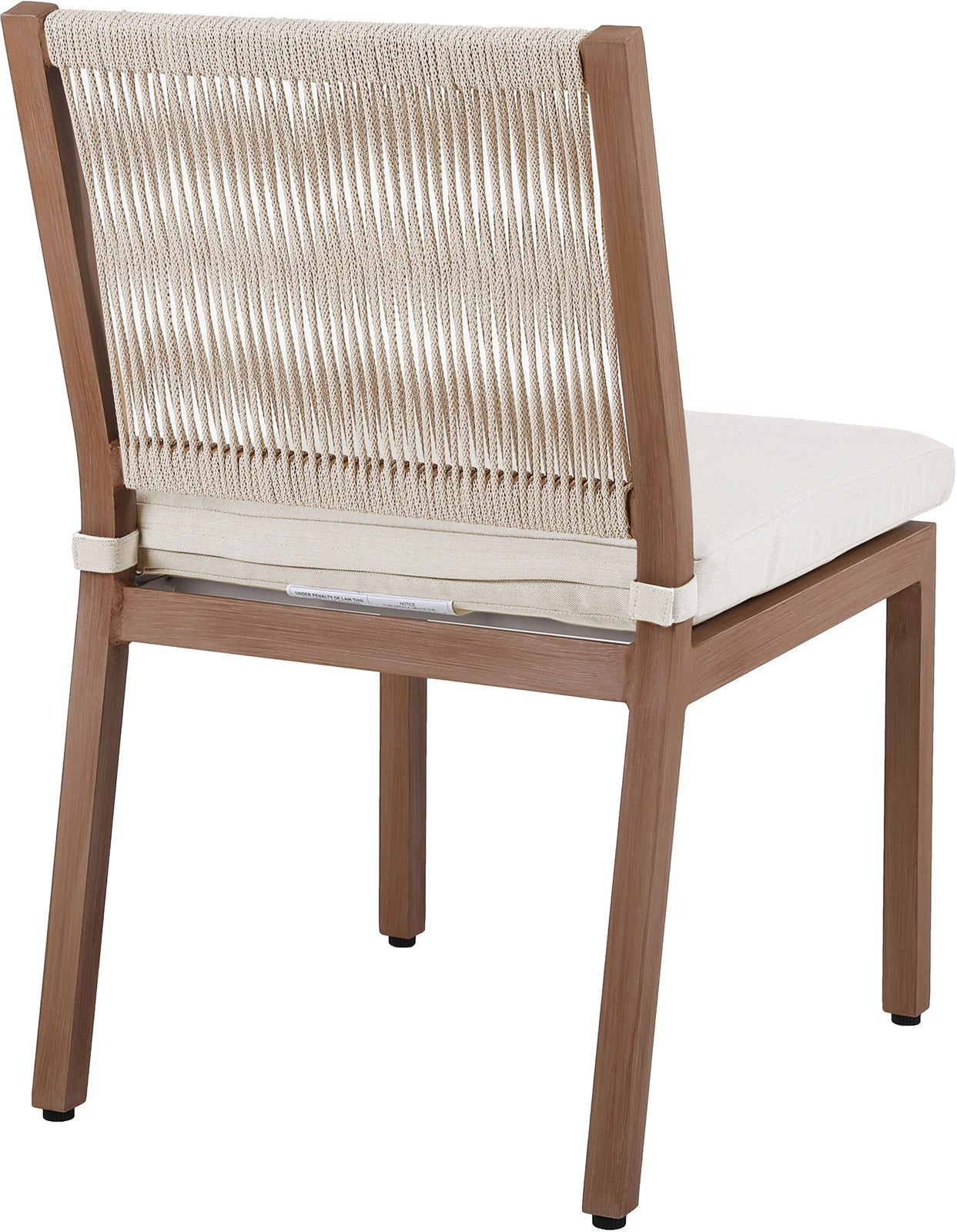 Elegant Maui Outdoor Patio Dining Side Chair Set with Quick - Dry Cushions and Aluminum Frame