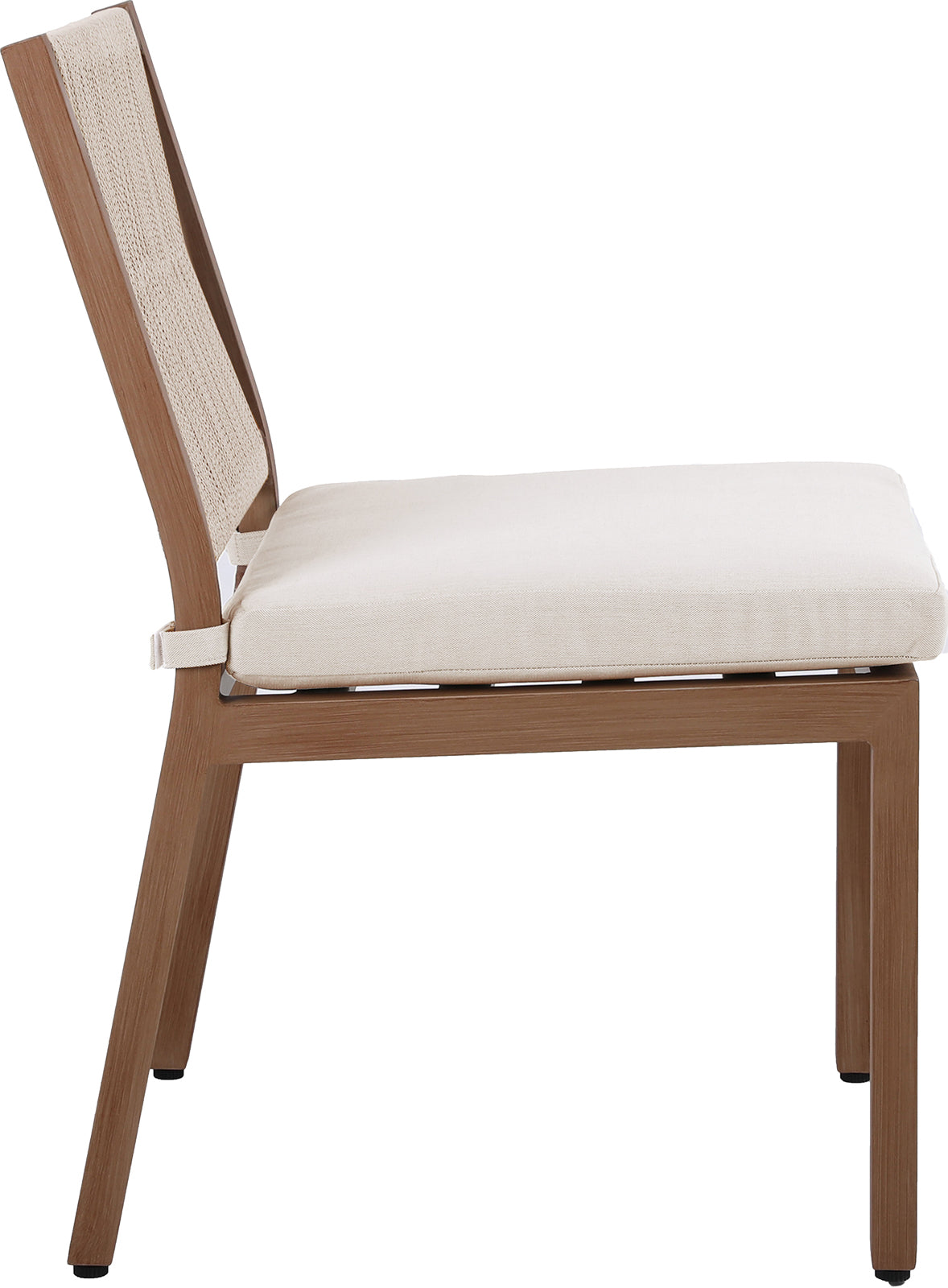Elegant Maui Outdoor Patio Dining Side Chair Set with Quick - Dry Cushions and Aluminum Frame