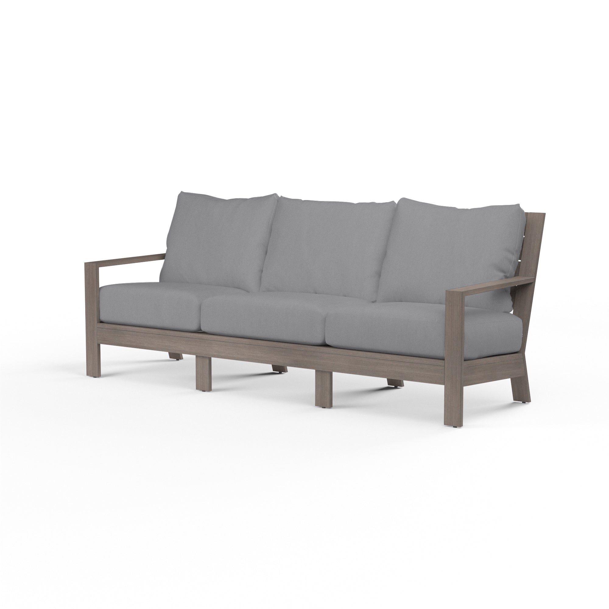 Laguna Sofa - High-Resiliency Cushions, Driftwood Finish for Comfort and Durability