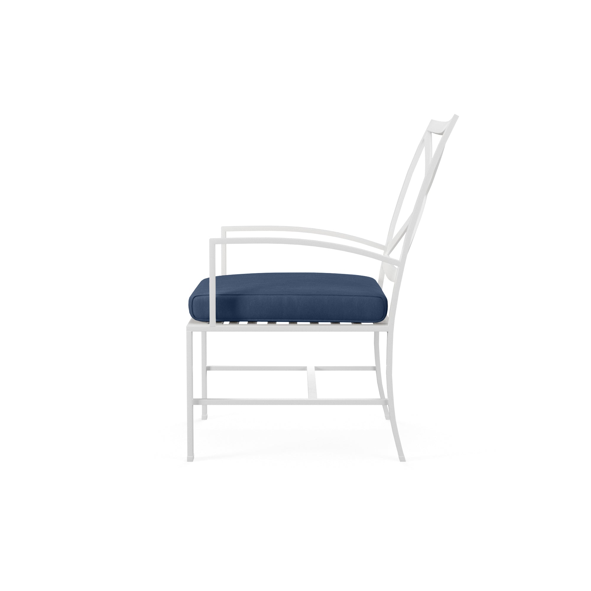 Elegant Bristol Outdoor Dining Chair with Weather-Resistant Foam and Durable Aluminum Frame