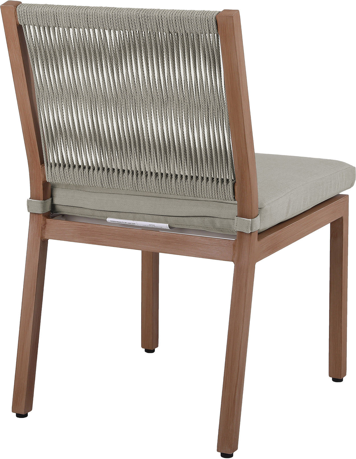Elegant Maui Outdoor Patio Dining Side Chair Set with Quick - Dry Cushions and Aluminum Frame