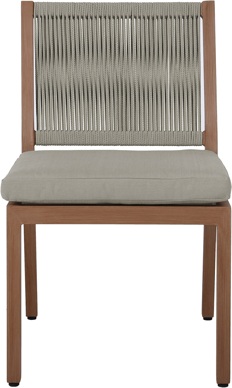 Elegant Maui Outdoor Patio Dining Side Chair Set with Quick - Dry Cushions and Aluminum Frame