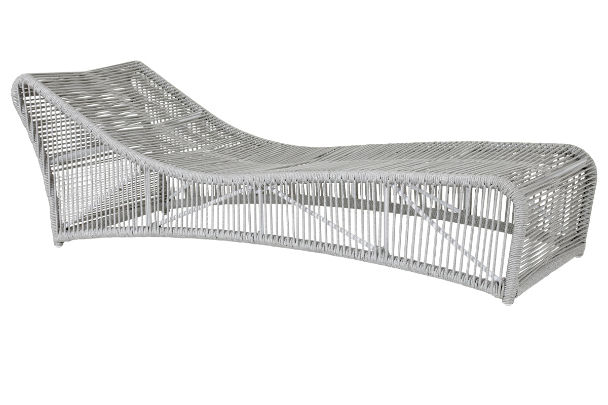Miami Cushionless Chaise Lounge - Sculptural Outdoor Seating with Durable All-Weather Rope Finish