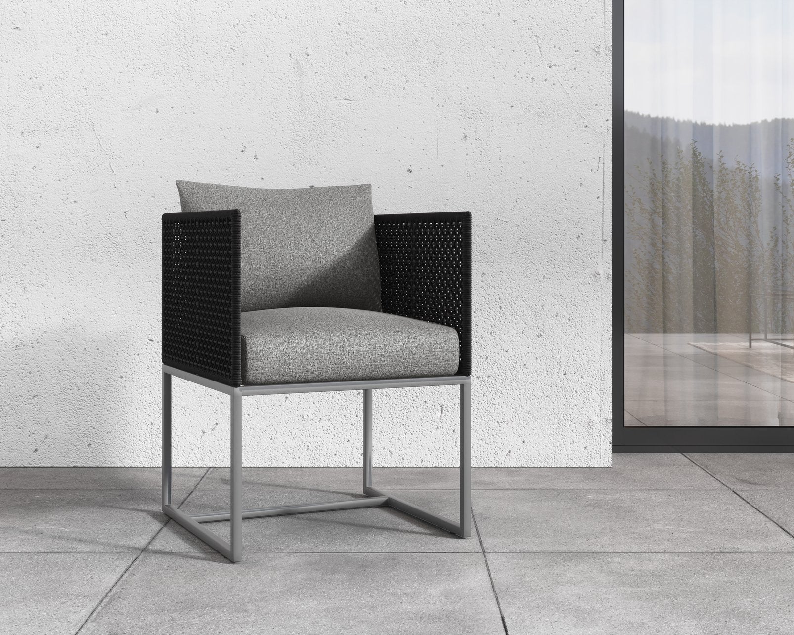 Crete Outdoor Dining Armchair - Elegant, Weatherproof Design for Refined Spaces