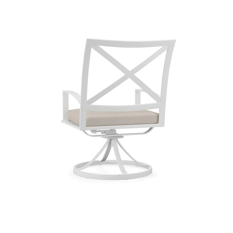 Elegant Bristol Outdoor Dining Chair with Weather-Resistant Foam and Durable Aluminum Frame