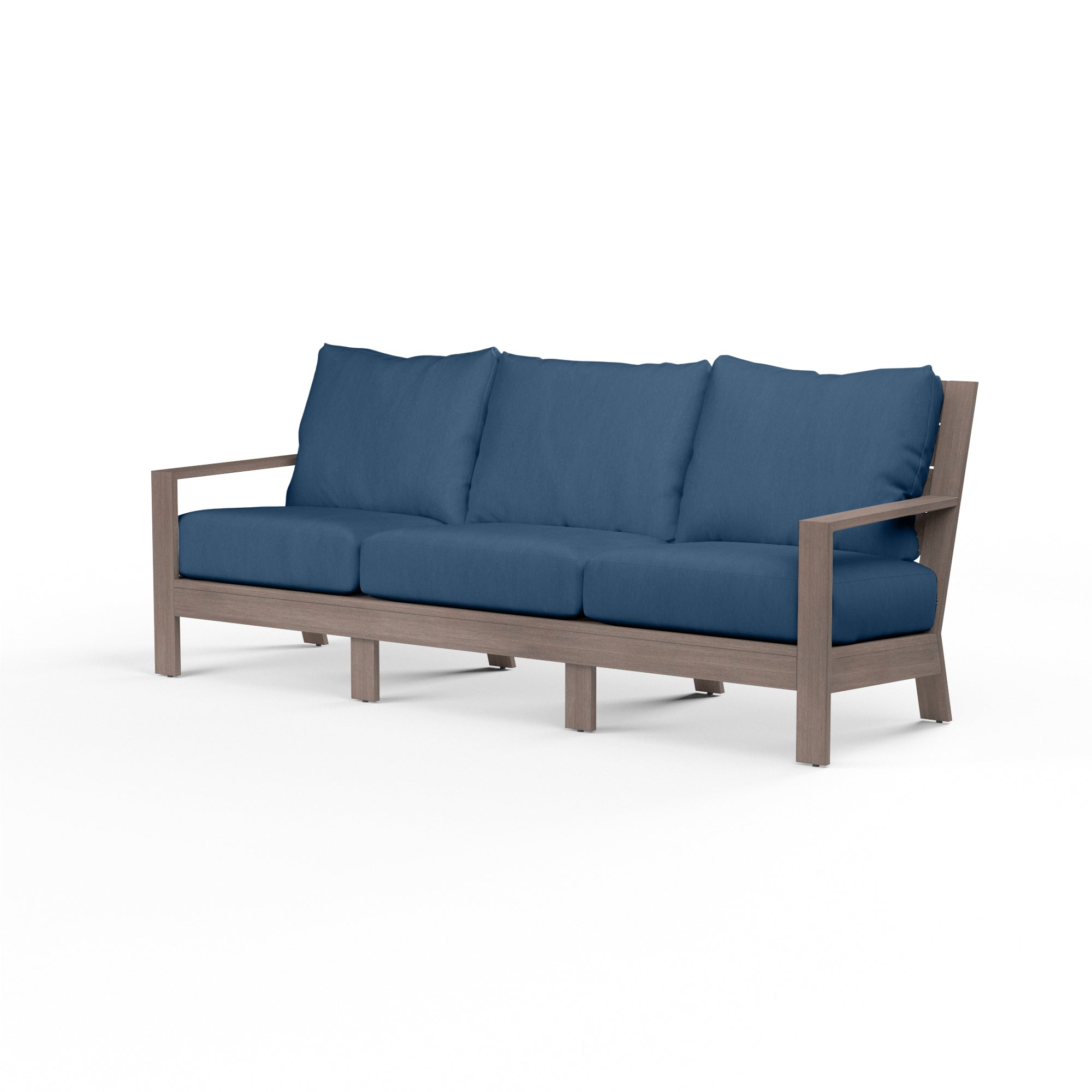 Laguna Sofa - High-Resiliency Cushions, Driftwood Finish for Comfort and Durability