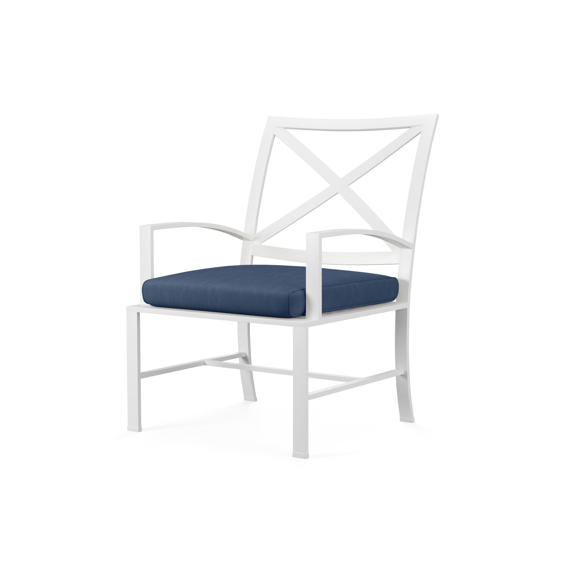 Bristol Dining Chair - Elegant Outdoor Seating with Weather-Resistant Foam and Durable Aluminum Frame