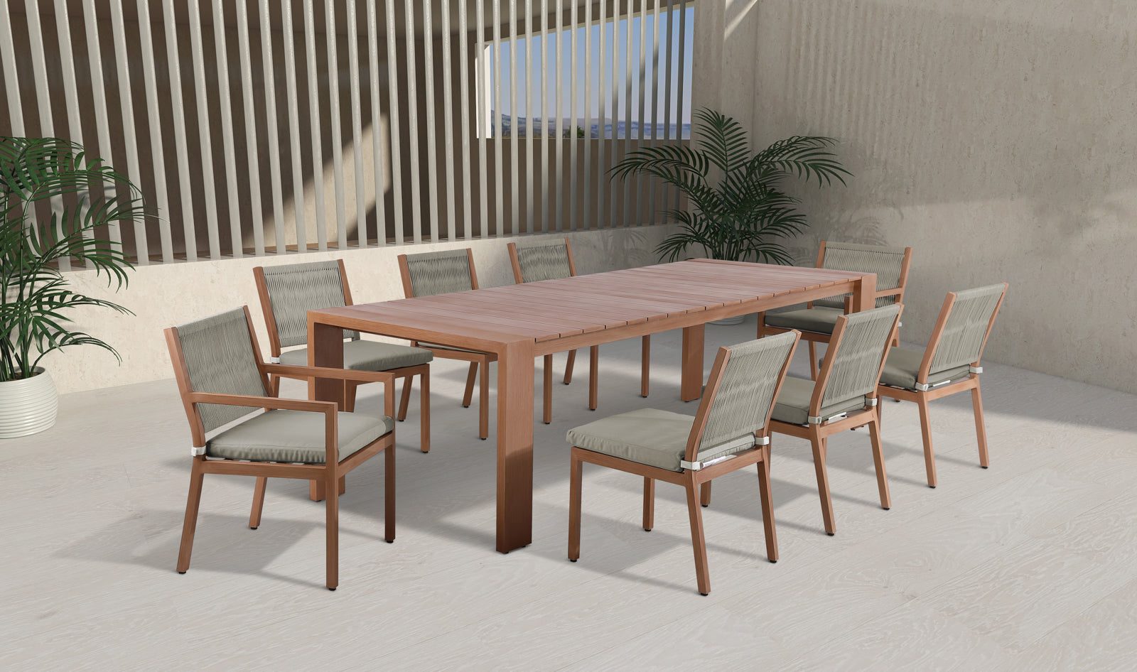 Elegant Maui Outdoor Patio Dining Side Chair Set with Quick - Dry Cushions and Aluminum Frame