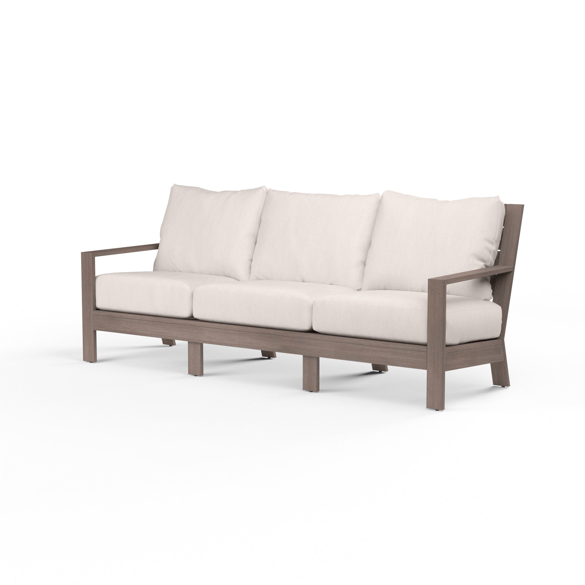 Laguna Sofa - High-Resiliency Cushions, Driftwood Finish for Comfort and Durability