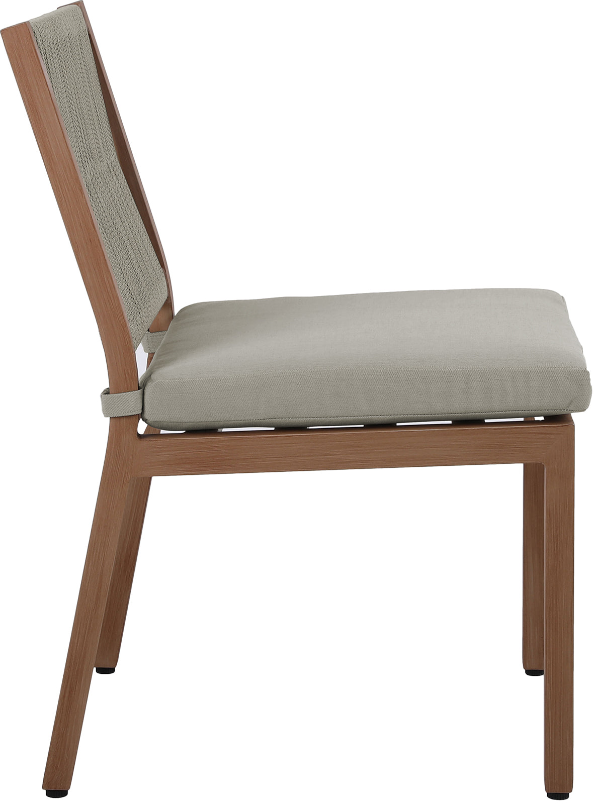 Elegant Maui Outdoor Patio Dining Side Chair Set with Quick - Dry Cushions and Aluminum Frame