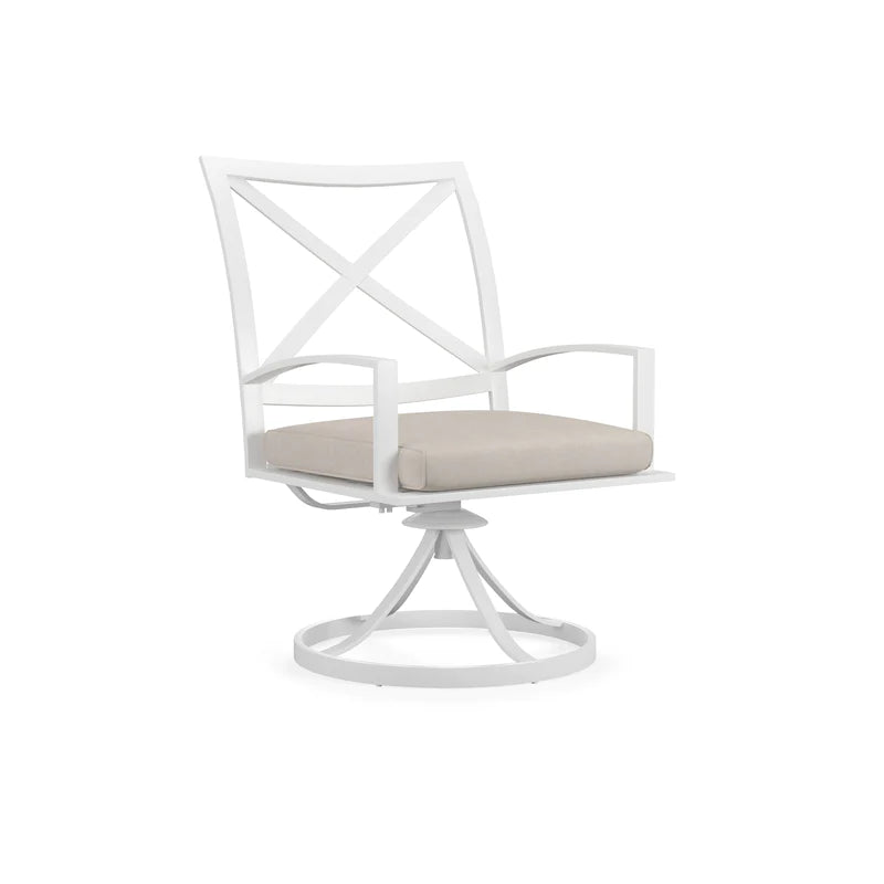 Elegant Bristol Outdoor Dining Chair with Weather-Resistant Foam and Durable Aluminum Frame