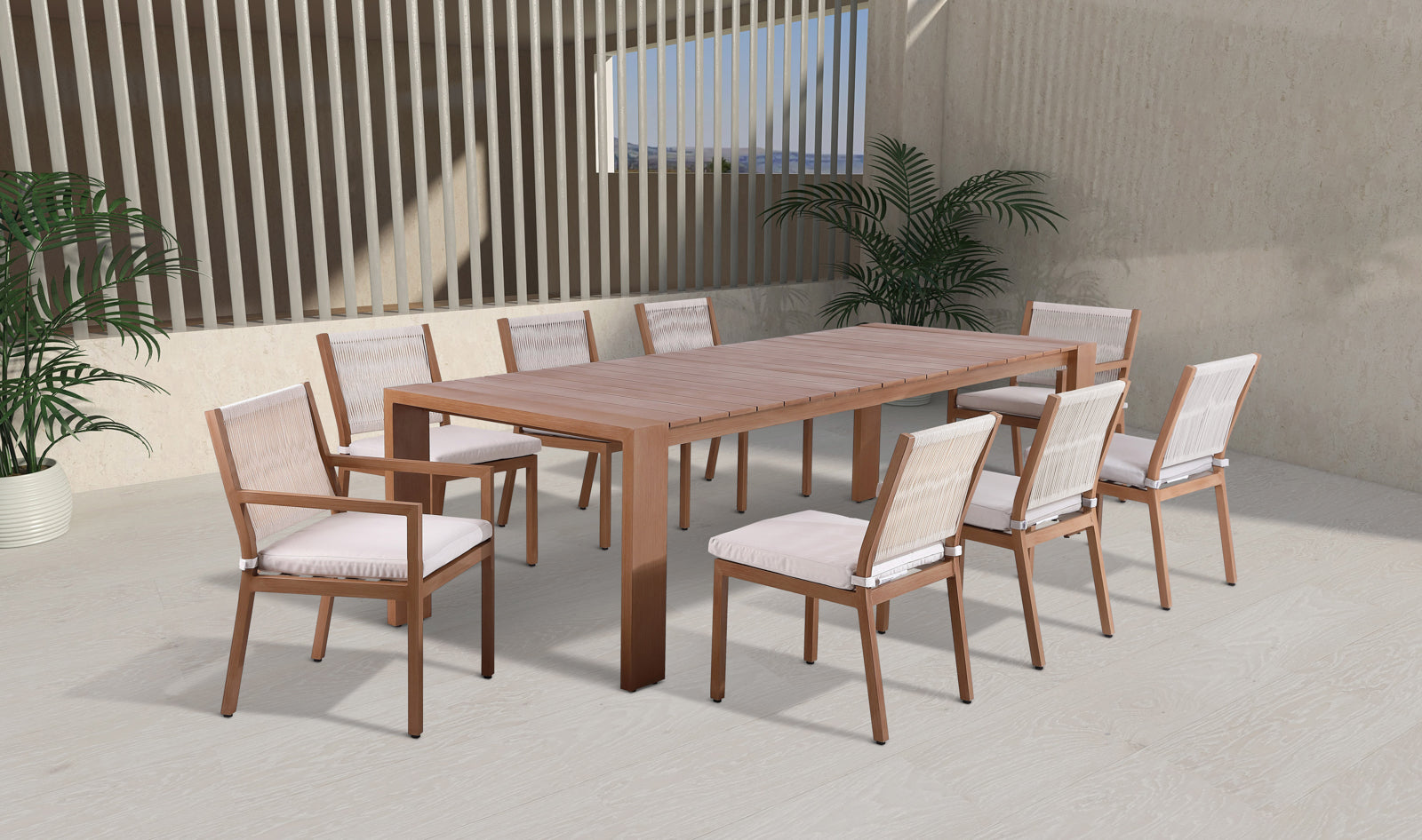 Elegant Maui Outdoor Patio Dining Side Chair Set with Quick - Dry Cushions and Aluminum Frame