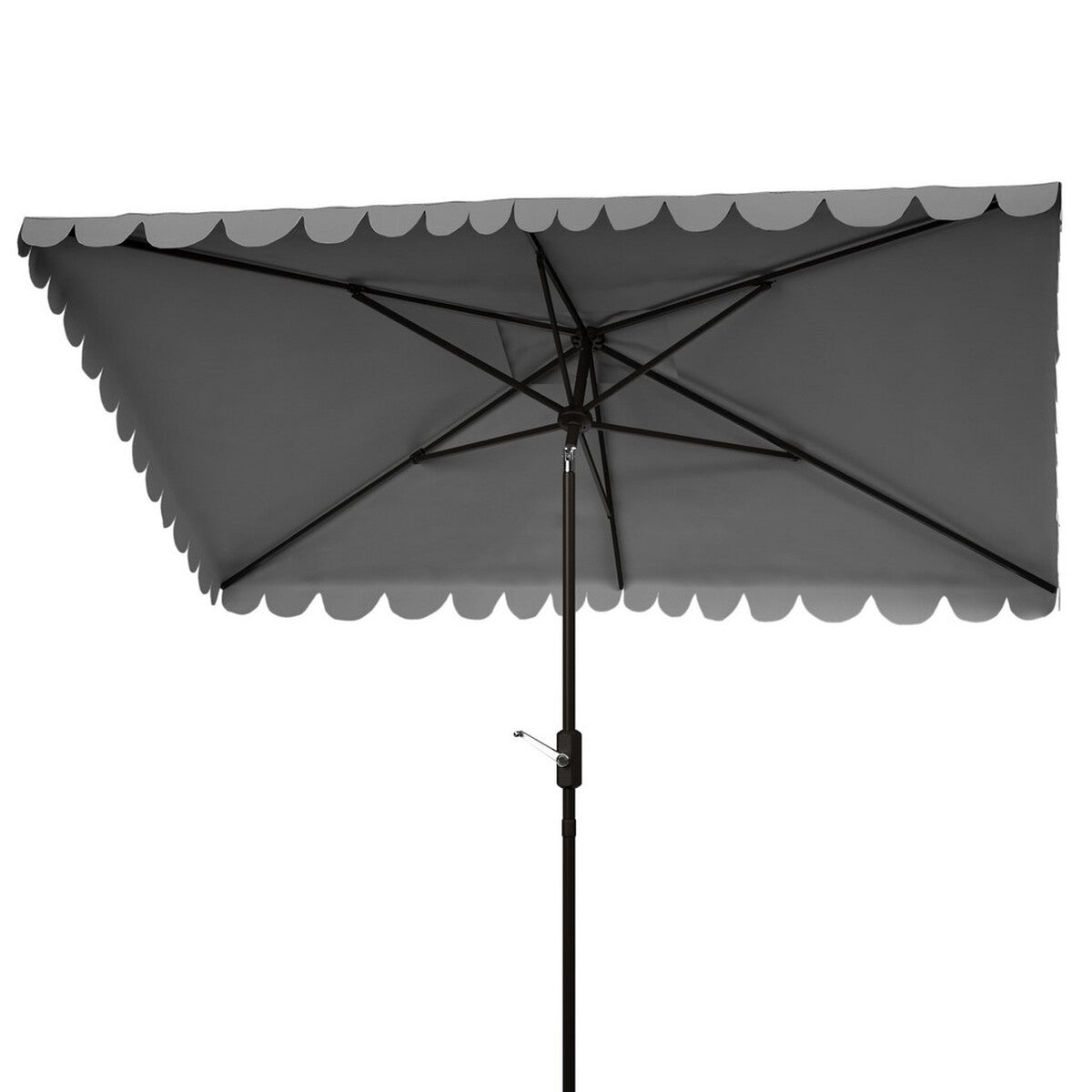 Venice 6.5 X 10 Feet Rectangular Outdoor Crank Market Umbrella - A Sophisticated Shading Solution for Modern Outdoor Spaces