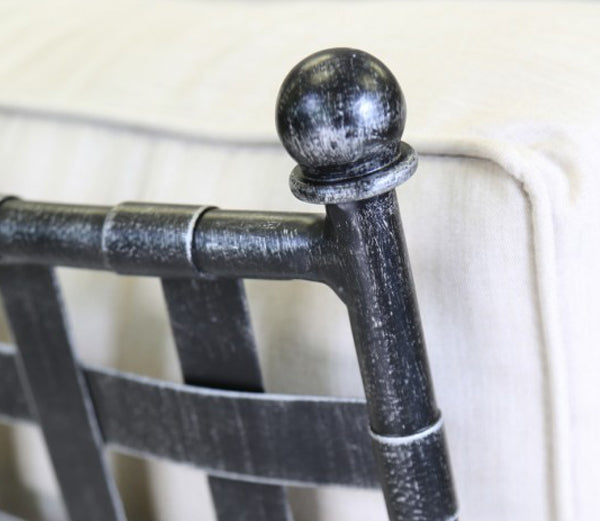 Provence Outdoor Sofa: Weather-Resistant Wrought Iron with Timeless Elegance