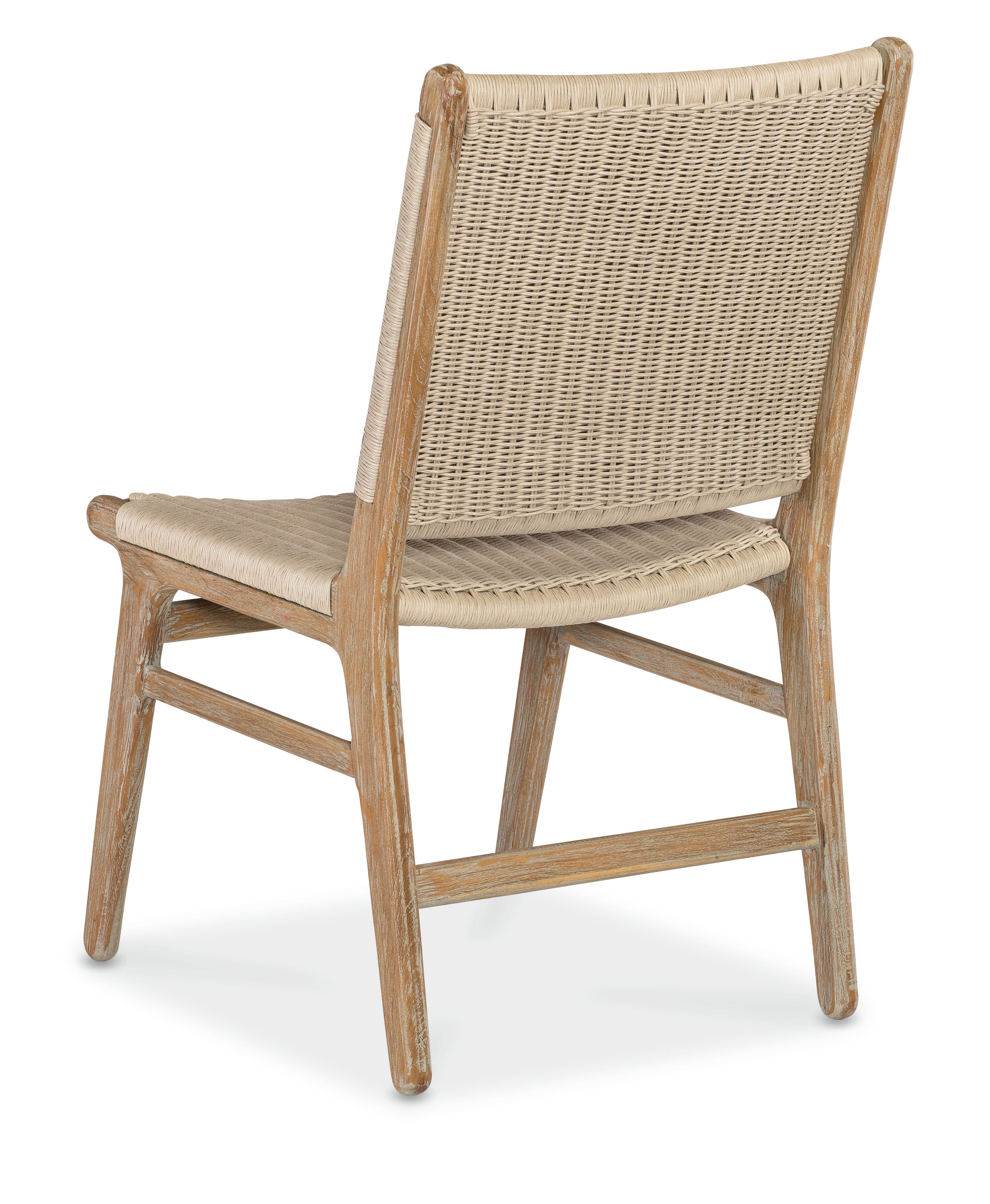 Sedona Armless Outdoor Dining Chair - Featuring a Rustic and Elegant Style with Weathered Teak Finish and Durable Resin Weave Design