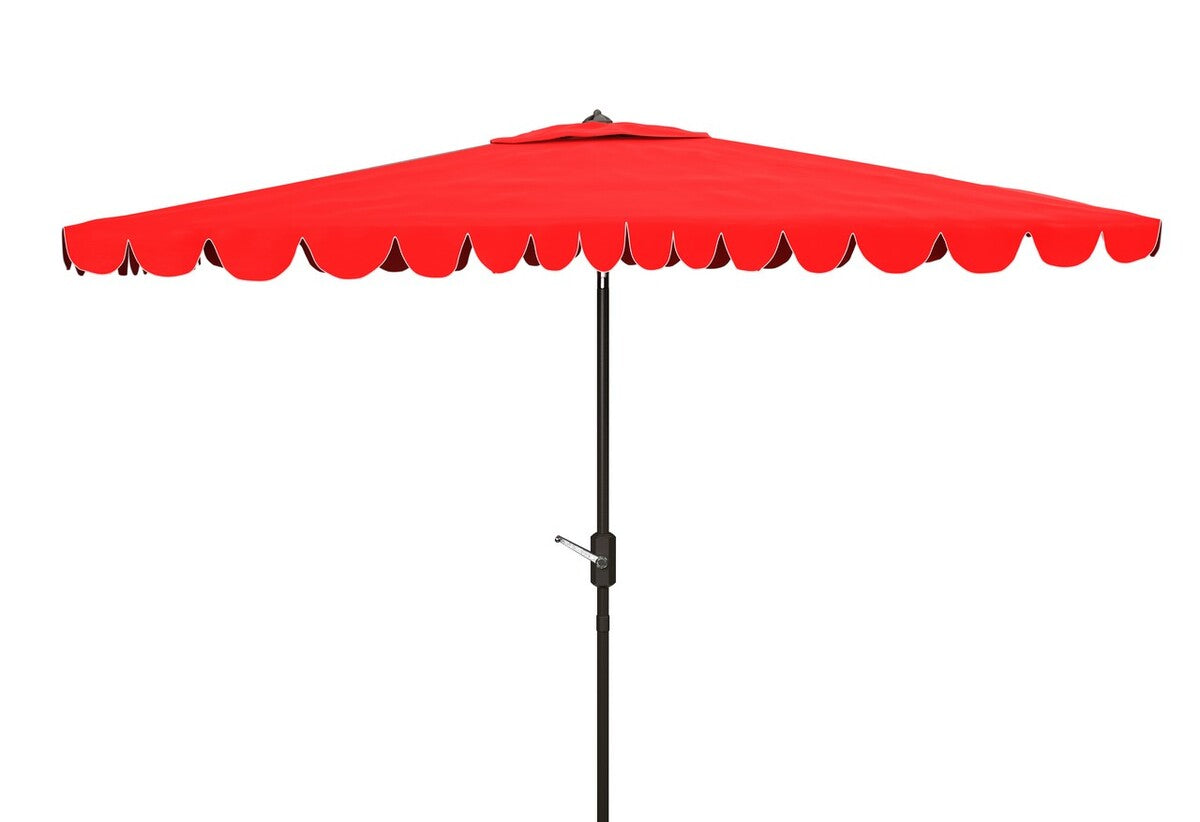Venice 6.5 X 10 Feet Rectangular Outdoor Crank Market Umbrella - A Sophisticated Shading Solution for Modern Outdoor Spaces