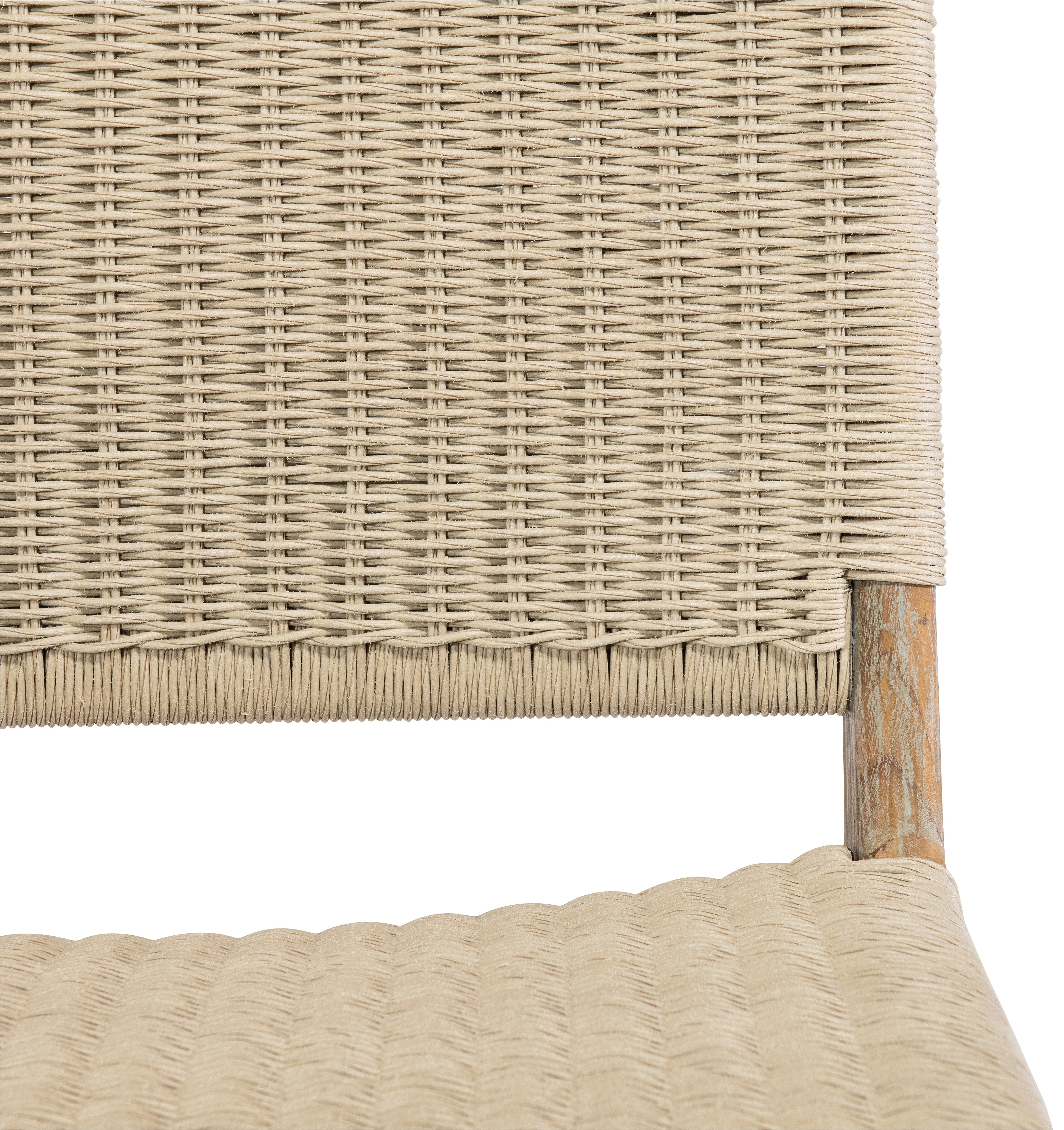 Sedona Armless Outdoor Dining Chair - Featuring a Rustic and Elegant Style with Weathered Teak Finish and Durable Resin Weave Design