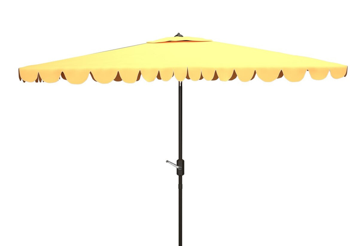 Venice 6.5 X 10 Feet Rectangular Outdoor Crank Market Umbrella - A Sophisticated Shading Solution for Modern Outdoor Spaces