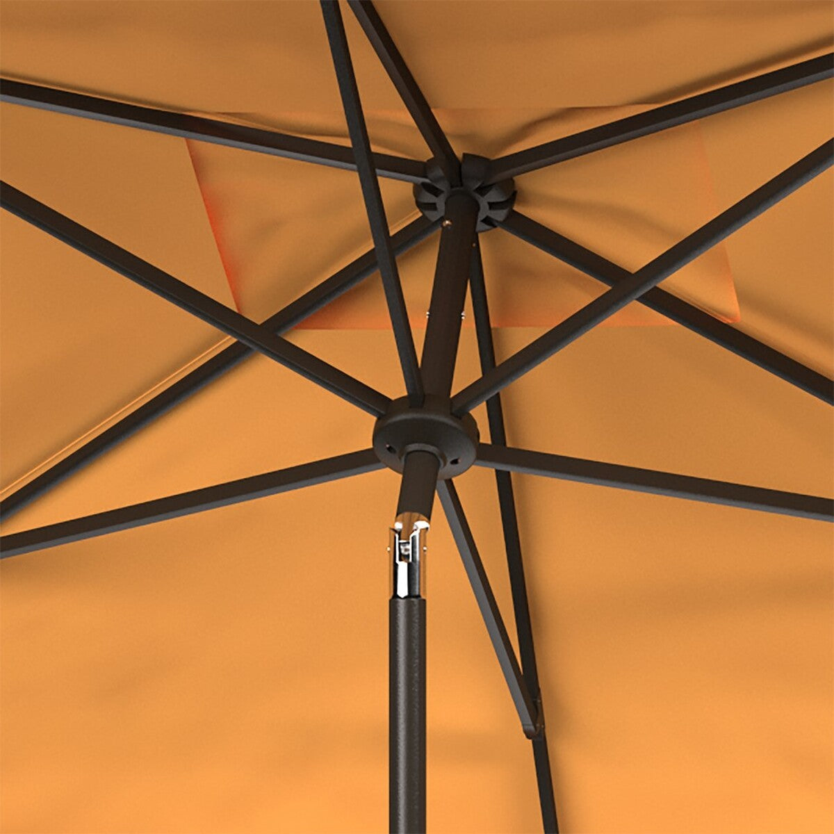 Venice 6.5 X 10 Feet Rectangular Outdoor Crank Market Umbrella - A Sophisticated Shading Solution for Modern Outdoor Spaces